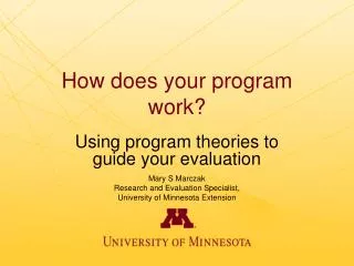 How does your program work?