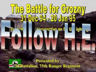 The Battle for Grozny