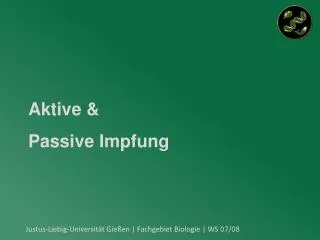 aktive passive impfung