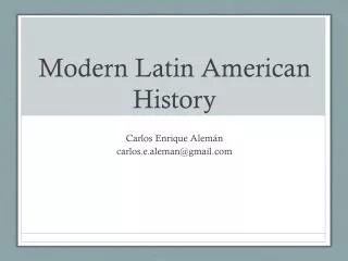 Modern Latin American History