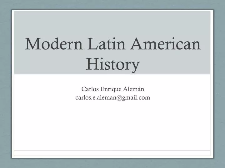 modern latin american history