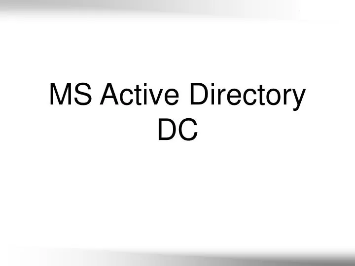 ms active directory dc