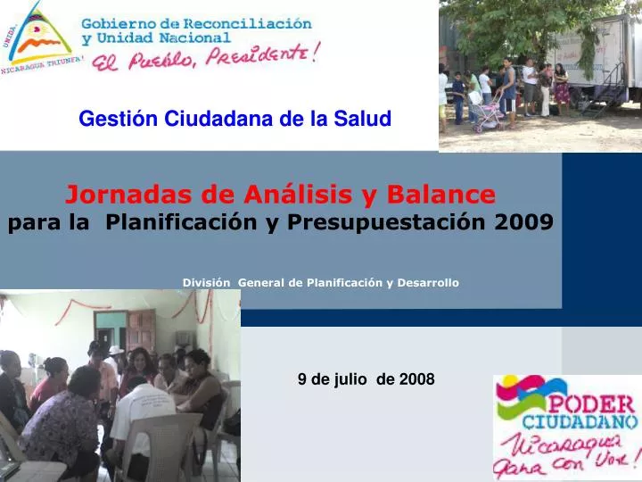 jornadas de an lisis y balance para la planificaci n y presupuestaci n 2009