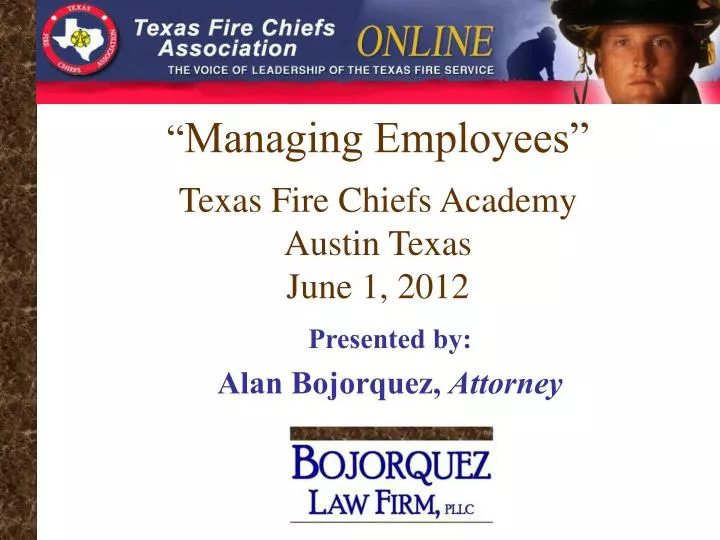 managing employees texas fire chiefs academy austin texas june 1 2012