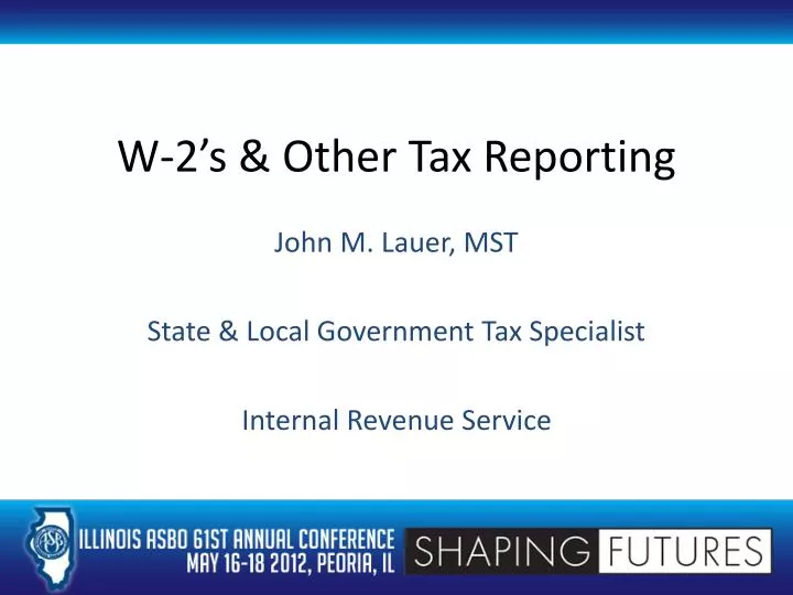 w 2 s other tax reporting