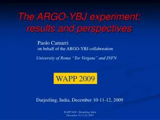 The ARGO-YBJ experiment: results and perspectives