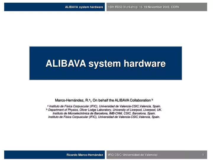 alibava system hardware