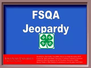 FSQA Jeopardy