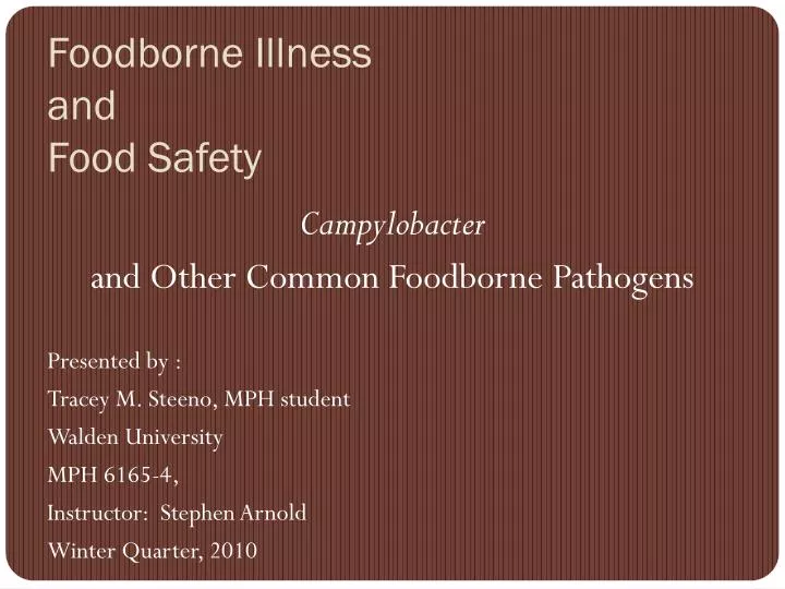 foodborne illness and food safety