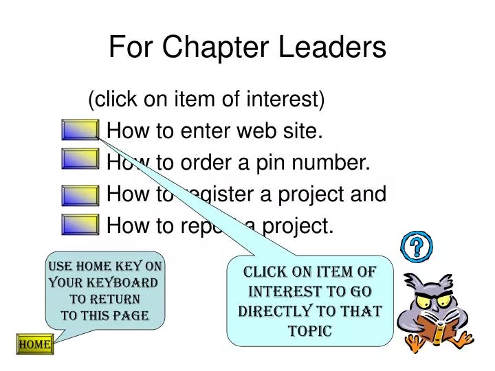 for chapter leaders