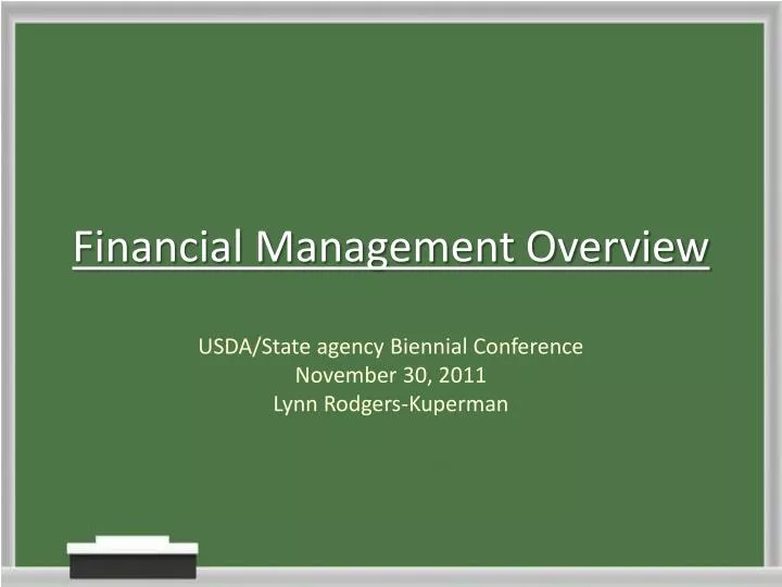 financial management overview