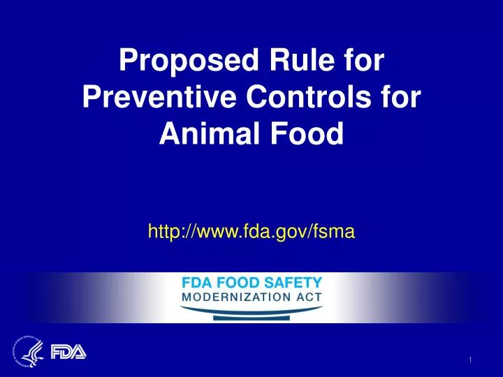 proposed rule for preventive controls for animal food