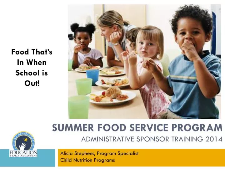 summer food service program administrative sponsor training 2014