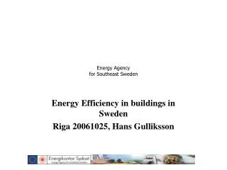 Energy Agency for Southeast Sweden