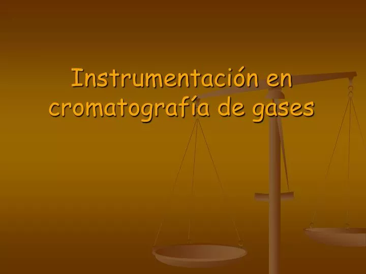 instrumentaci n en cromatograf a de gases