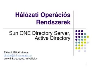 h l zati oper ci s rendszerek