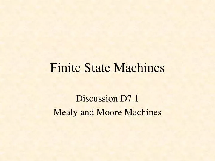 finite state machines
