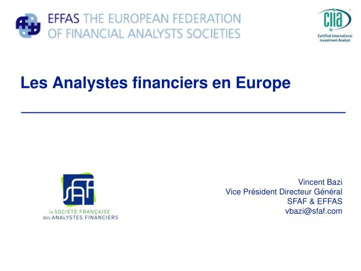 les analystes financiers en europe