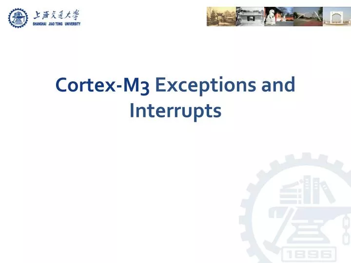 cortex m3 exceptions and interrupts