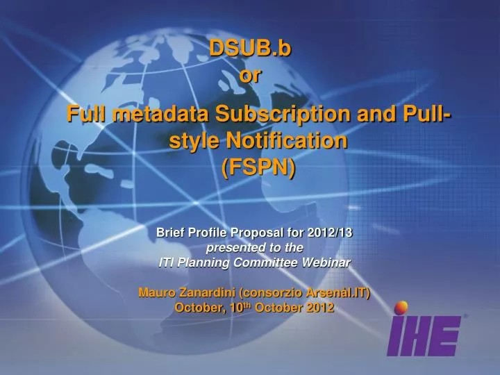 full metadata subscription and pull style notification fspn