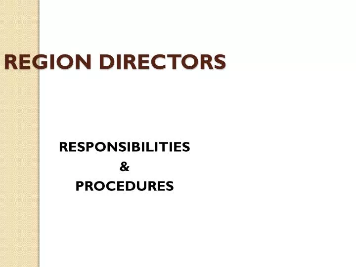 region directors