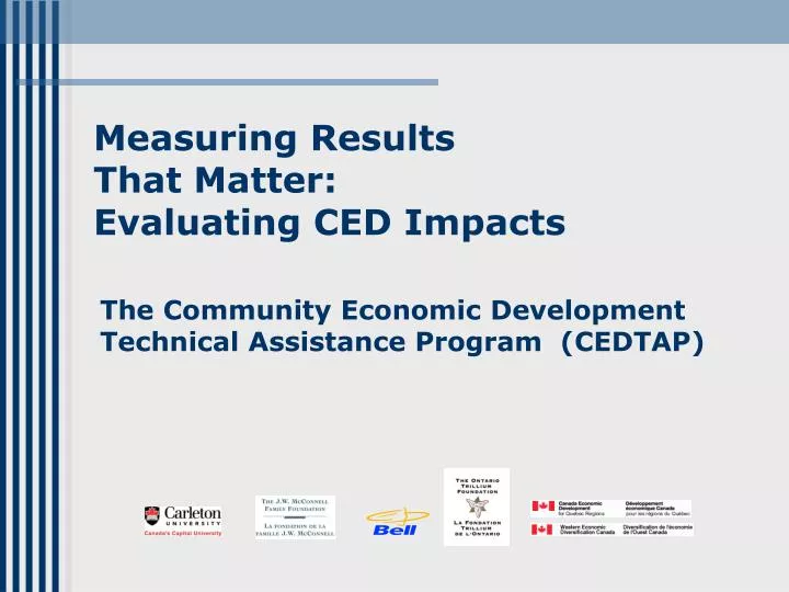 measuring results that matter evaluating ced impacts