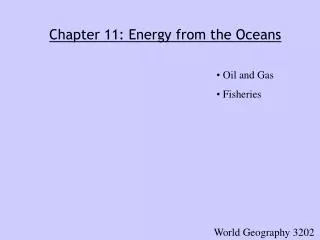 Chapter 11: Energy from the Oceans