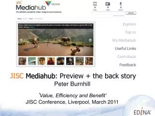 JISC Mediahub : Preview + the back story