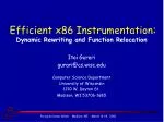Efficient x86 Instrumentation: Dynamic Rewriting and Function Relocation Techniques - slide 1