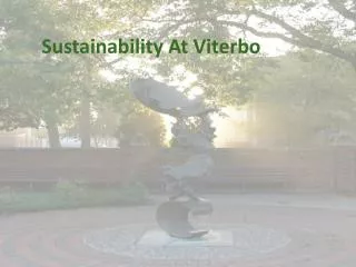 Sustainability At Viterbo