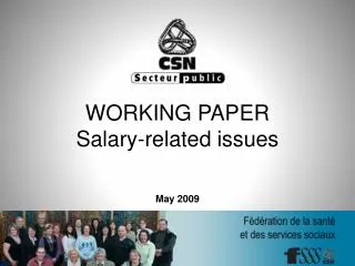 WORKING PAPER Salary-related issues May 2009