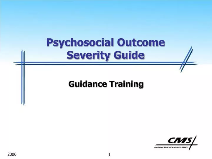 psychosocial outcome severity guide