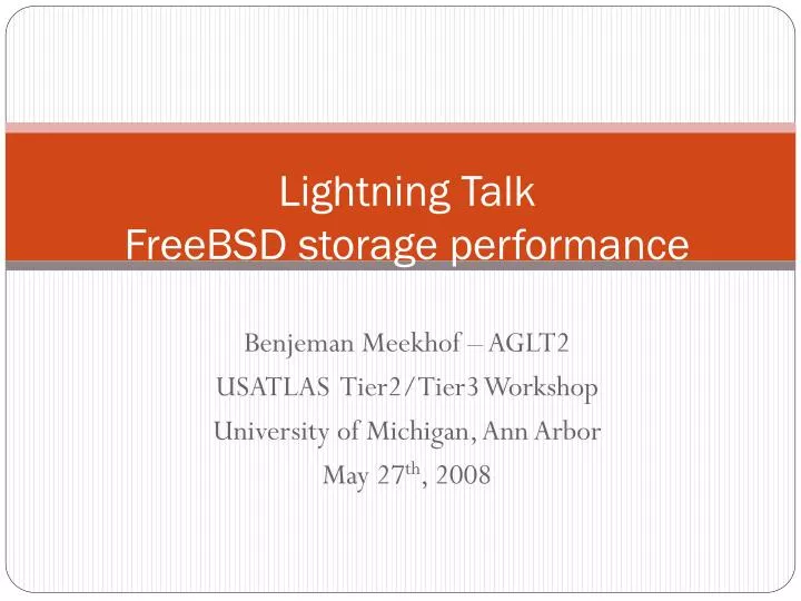 lightning talk freebsd storage performance