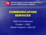 COMMUNICATION SERVICES - slide 1