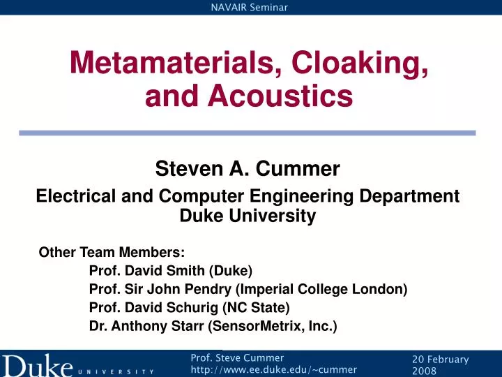 metamaterials cloaking and acoustics