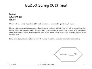 Ecs150 Spring 2013 final