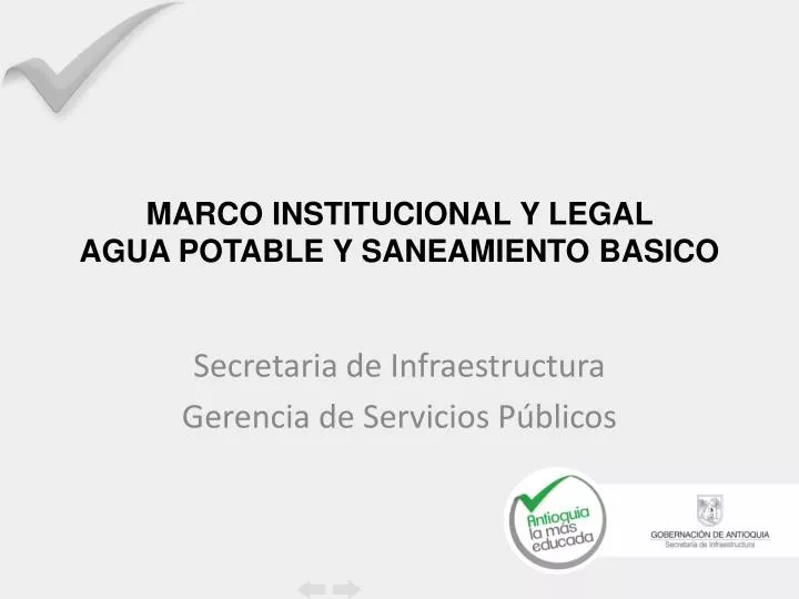 marco institucional y legal agua potable y saneamiento basico