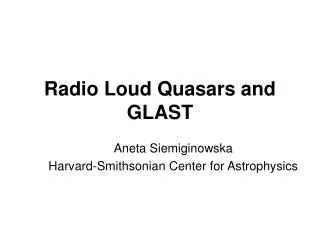 Radio Loud Quasars and GLAST