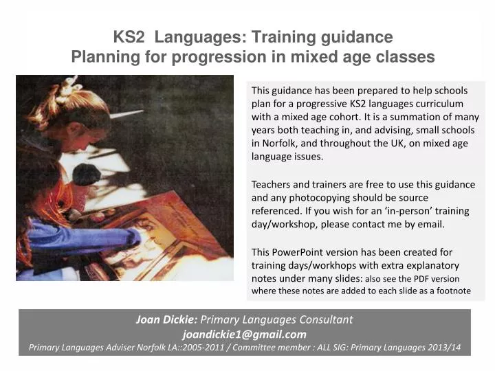 ks2 languages training guidance planning for progression in mixed age classes