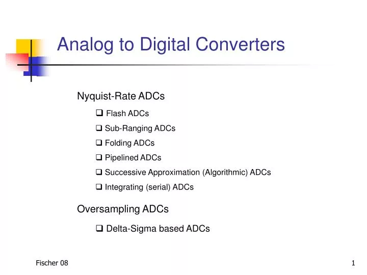 analog to digital converters
