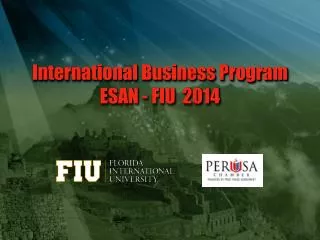 international business program esan fiu 2014