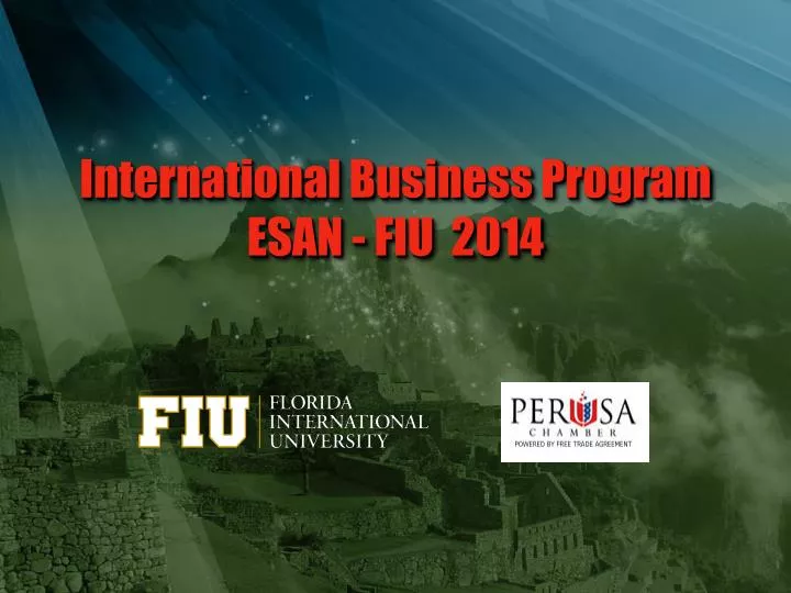 international business program esan fiu 2014