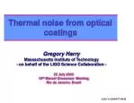 Thermal noise from optical coatings - slide 1