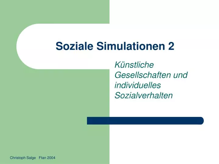 soziale simulationen 2