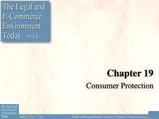 Chapter 19 Consumer Protection