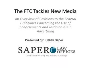 The FTC Tackles New Media