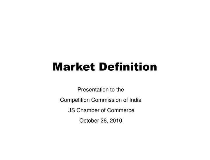 market definition