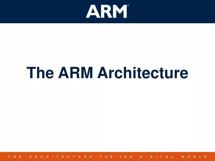 the arm architecture