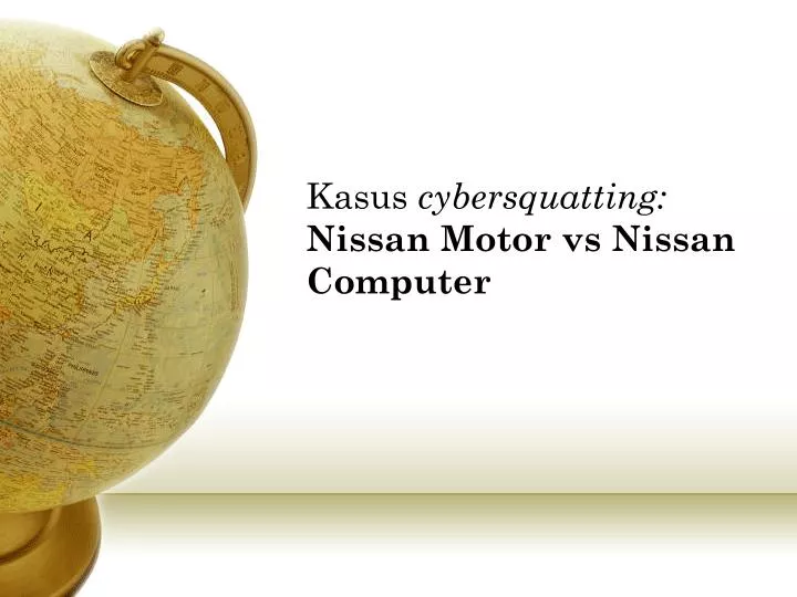 kasus cybersquatting nissan motor vs nissan computer