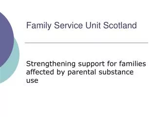 Family Service Unit Scotland